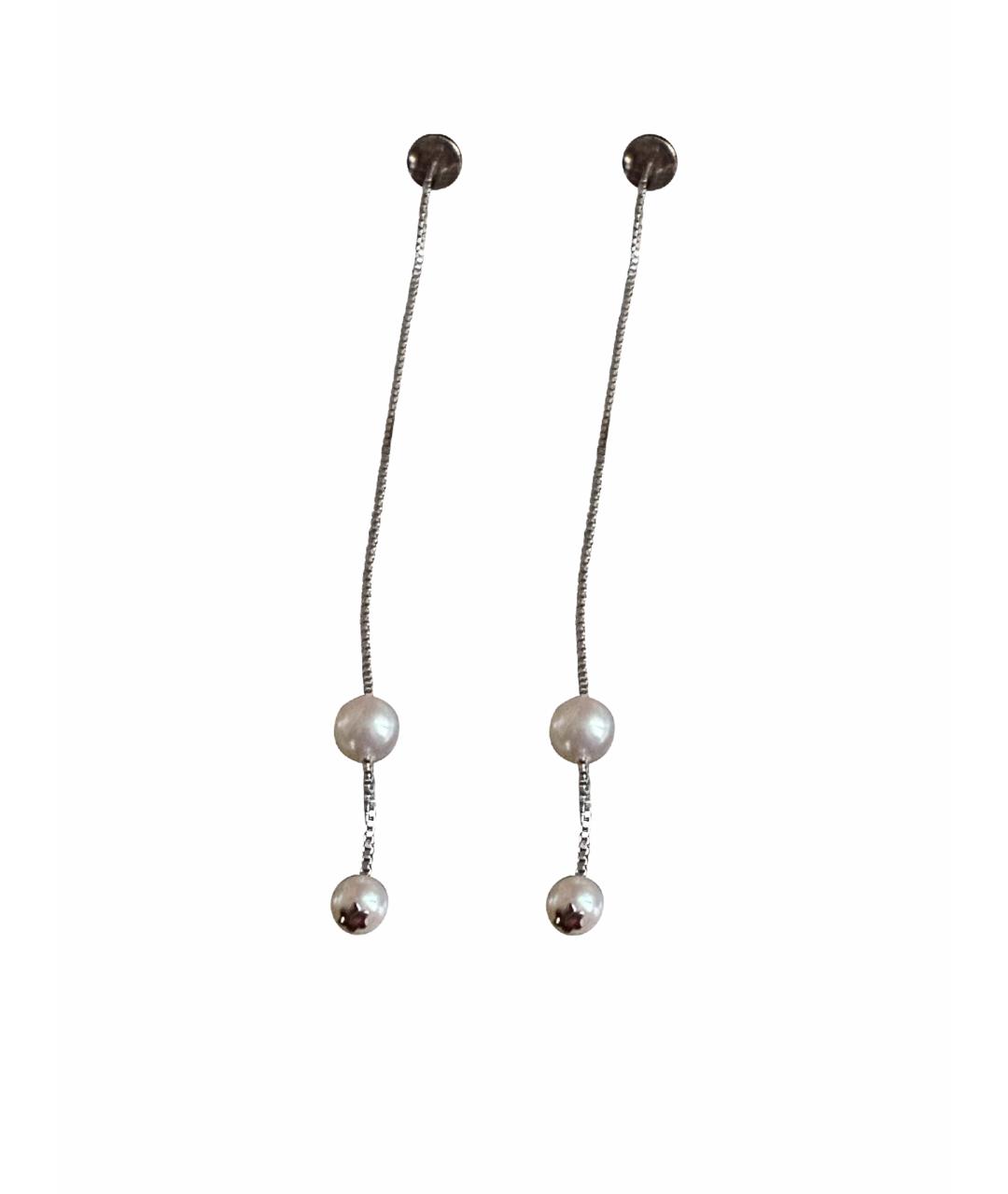 MONTBLANC Белые серебряные серьги, фото 1