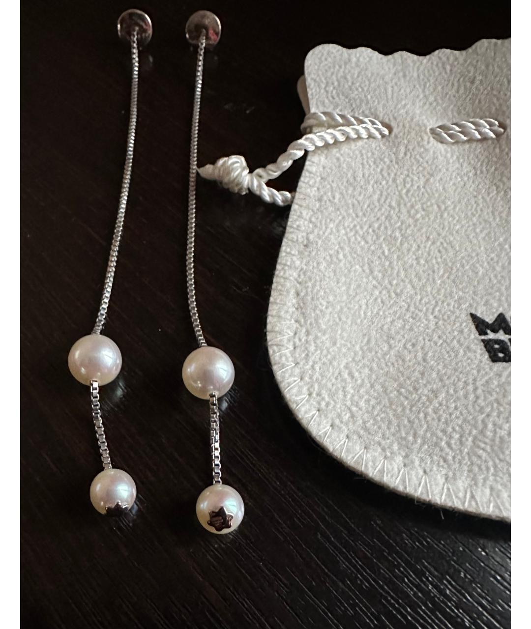 MONTBLANC Белые серебряные серьги, фото 3