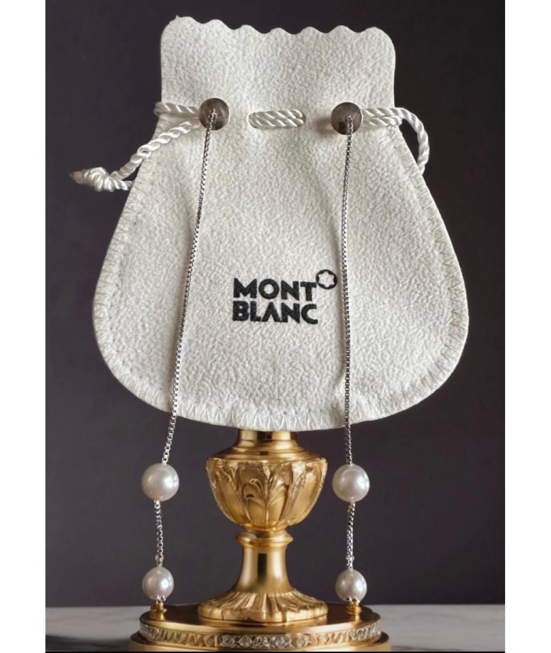 MONTBLANC Белые серебряные серьги, фото 7