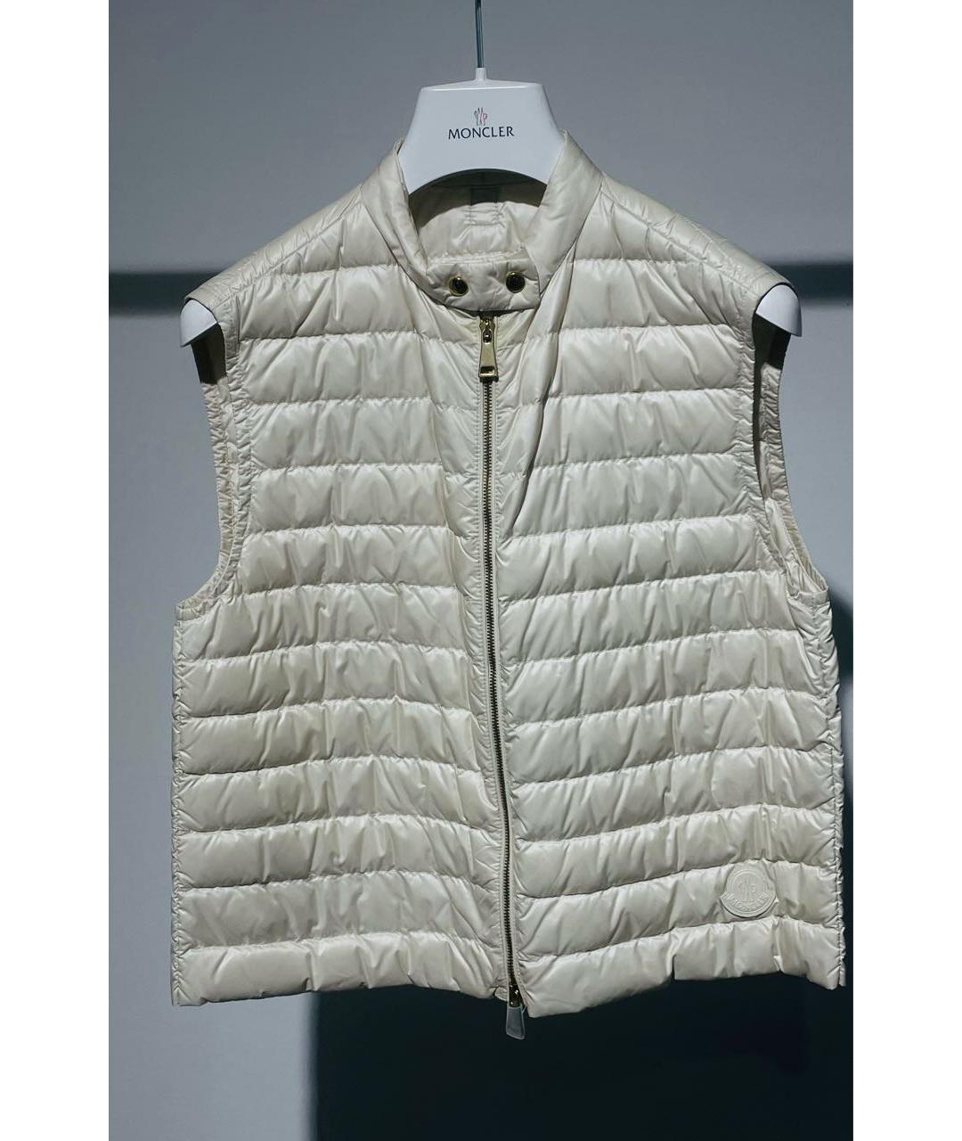 MONCLER Бежевая кожаная куртка, фото 8