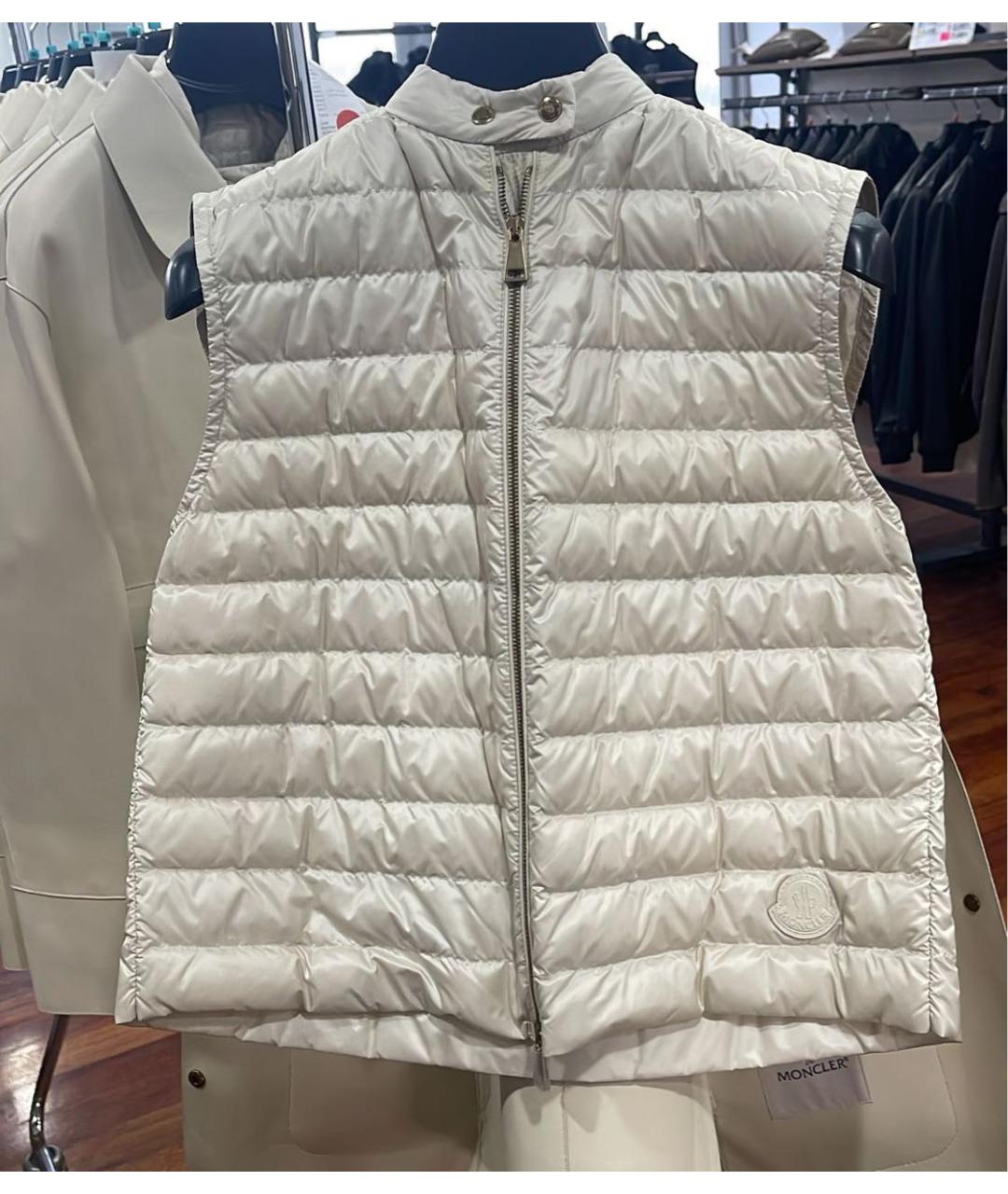 MONCLER Бежевая кожаная куртка, фото 8