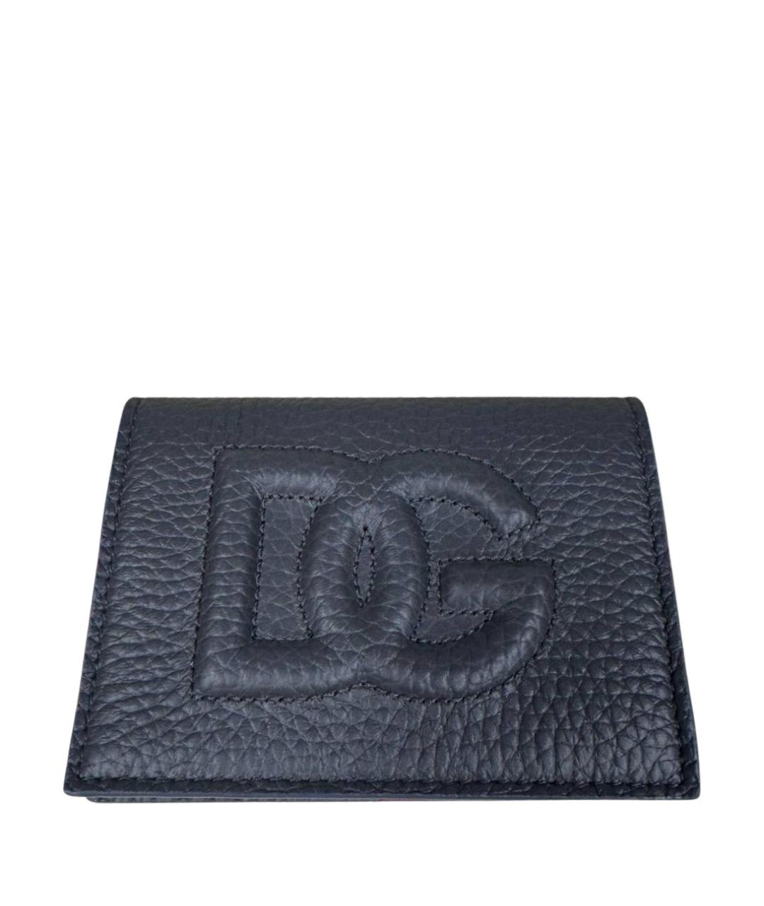 DOLCE&GABBANA Черный кожаный кошелек, фото 1