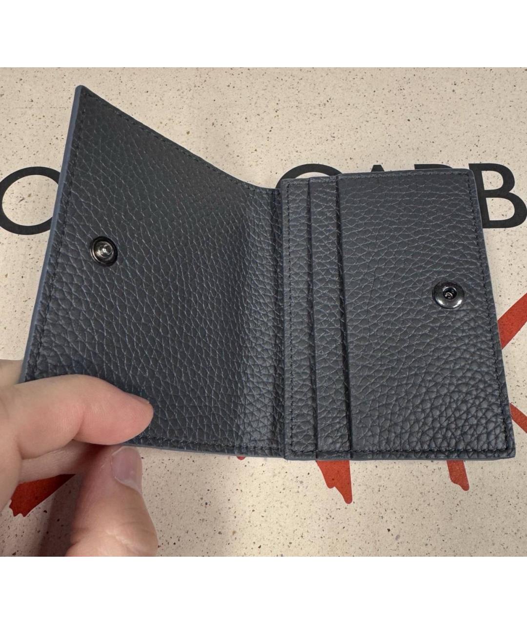 DOLCE&GABBANA Черный кожаный кошелек, фото 3