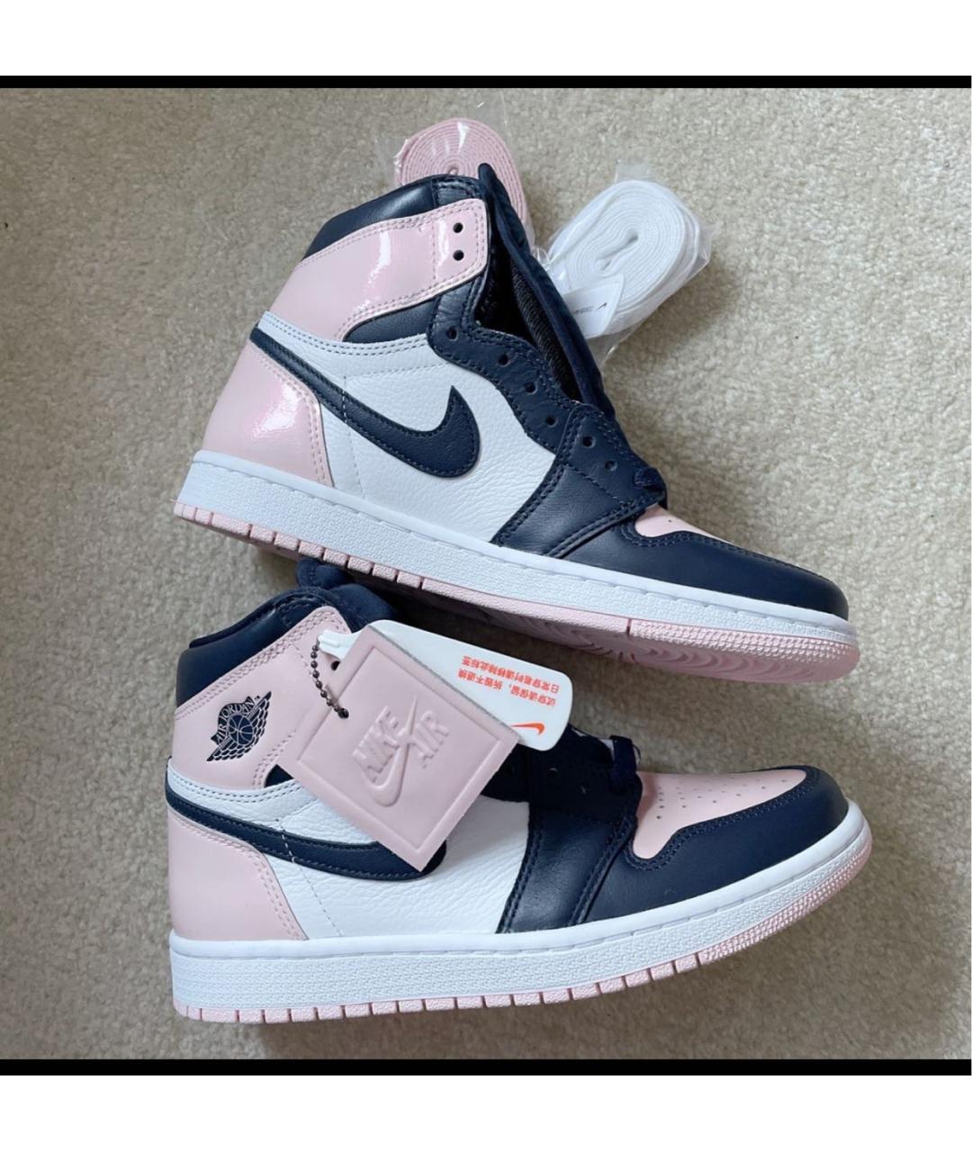 JORDAN Темно-синие кожаные кроссовки, фото 3