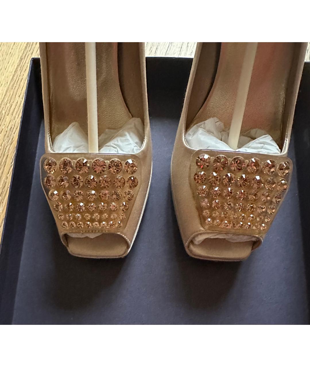 PRADA Бежевые текстильные туфли, фото 7