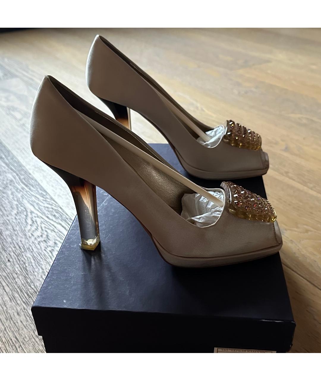 PRADA Бежевые текстильные туфли, фото 3