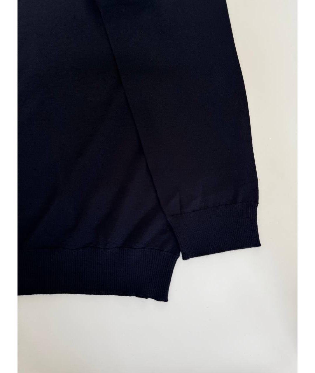 STONE ISLAND Темно-синий шерстяной джемпер / свитер, фото 3