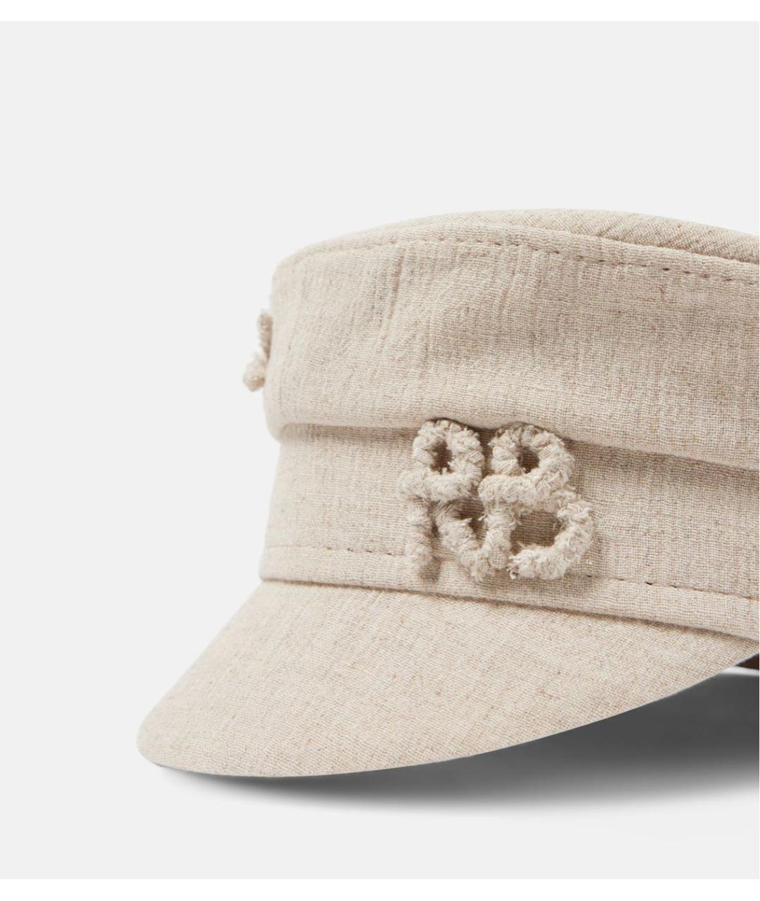 RUSLAN BAGINSKIY Бежевая льняная кепка, фото 2