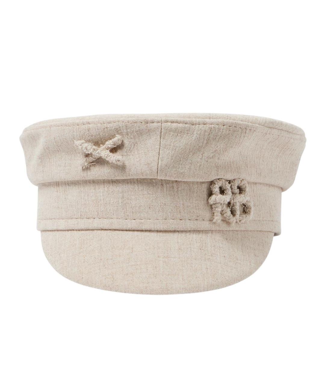 RUSLAN BAGINSKIY Бежевая льняная кепка, фото 5