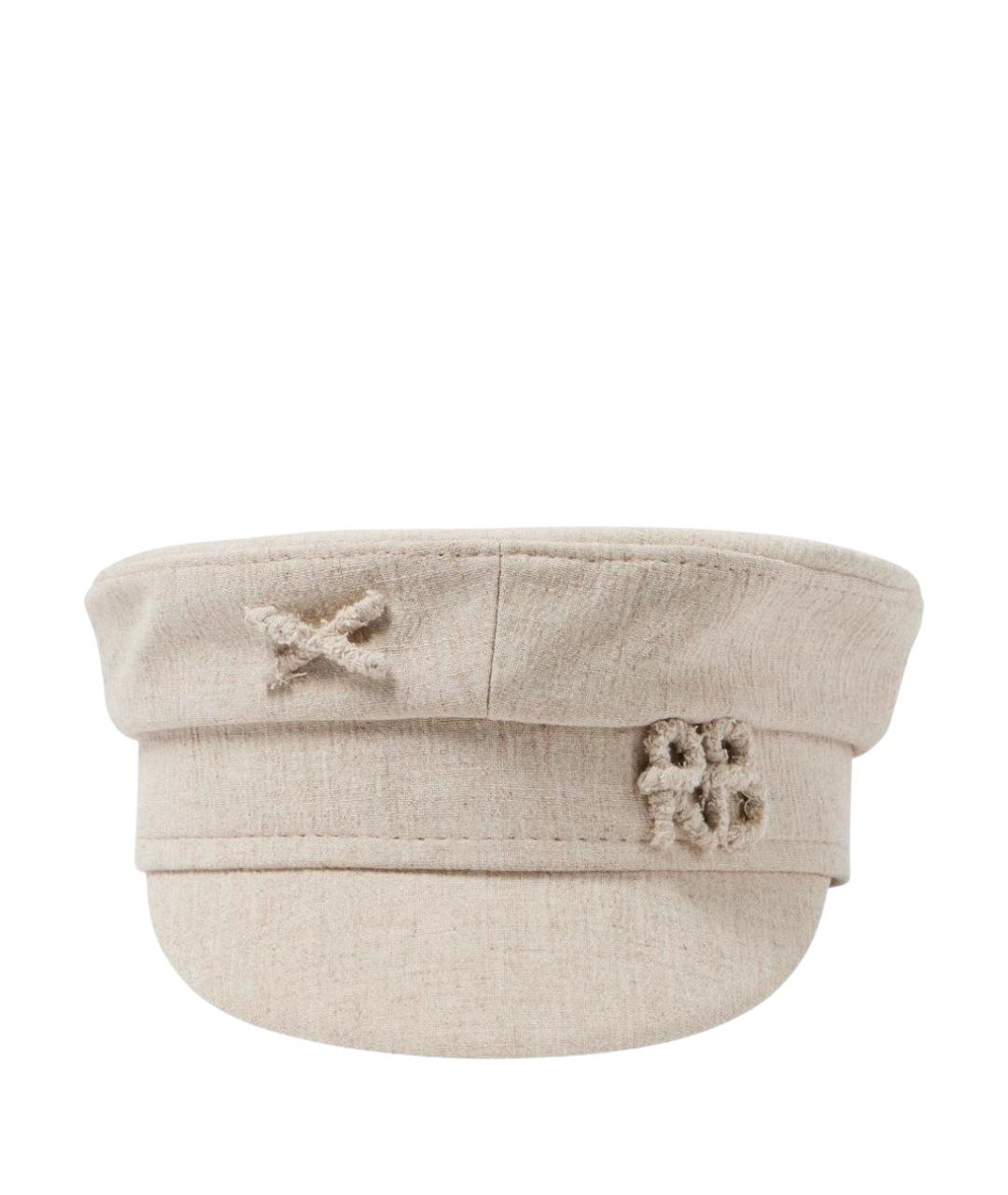 RUSLAN BAGINSKIY Бежевая льняная кепка, фото 1