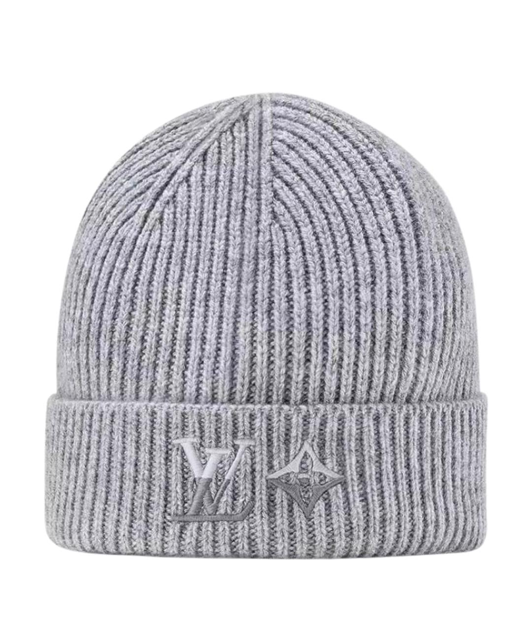 LOUIS VUITTON Серая кашемировая шапка, фото 1