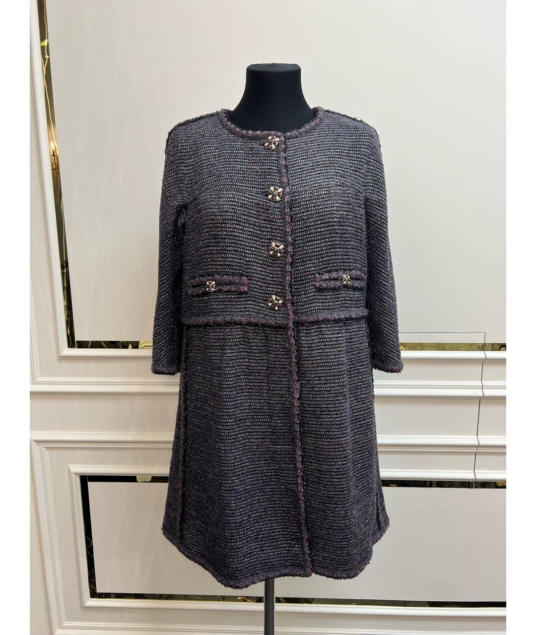 CHANEL Мульти твидовое пальто, фото 9