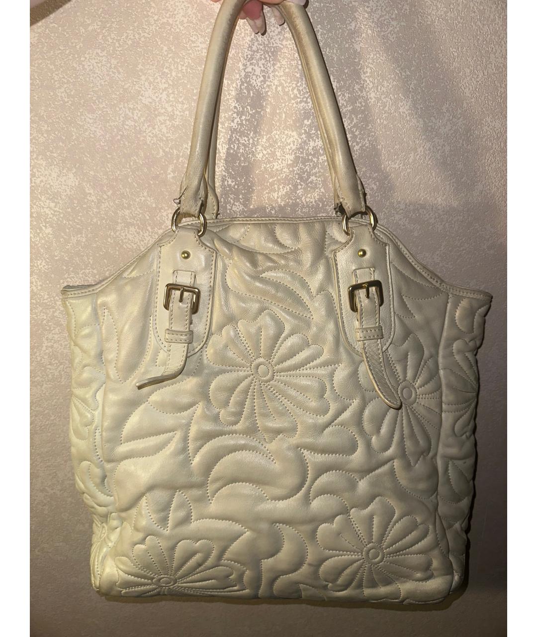 PRADA Бежевая кожаная сумка тоут, фото 2