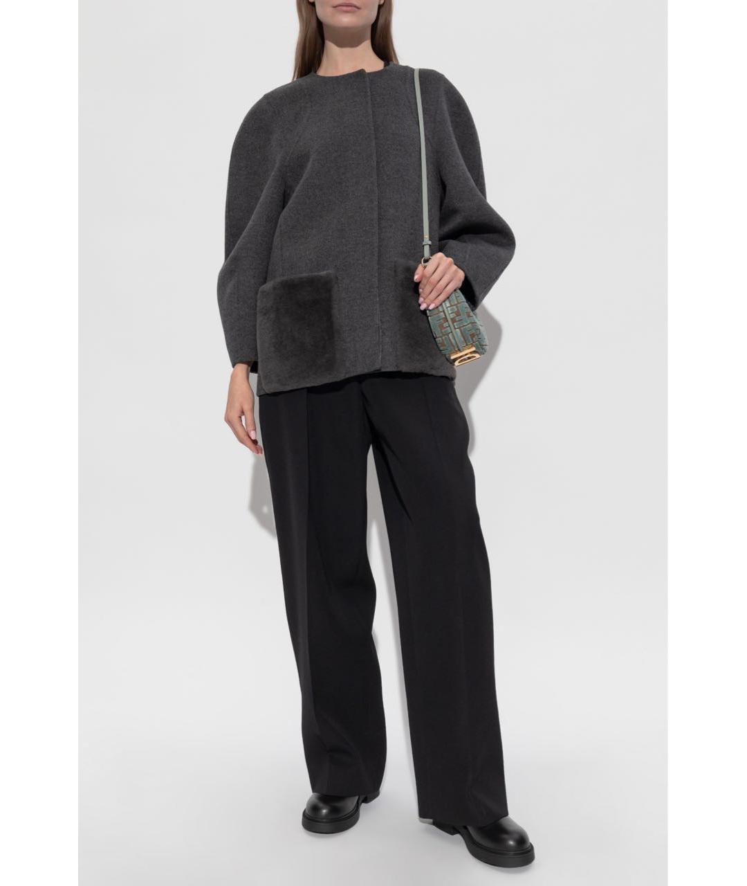 FENDI Серая шерстяная куртка, фото 6