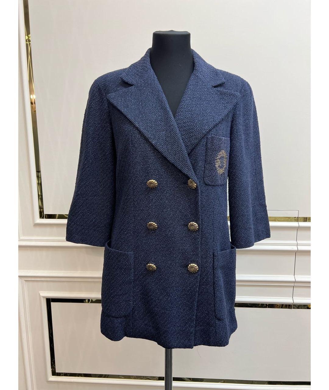 CHANEL Темно-синий жакет/пиджак, фото 2