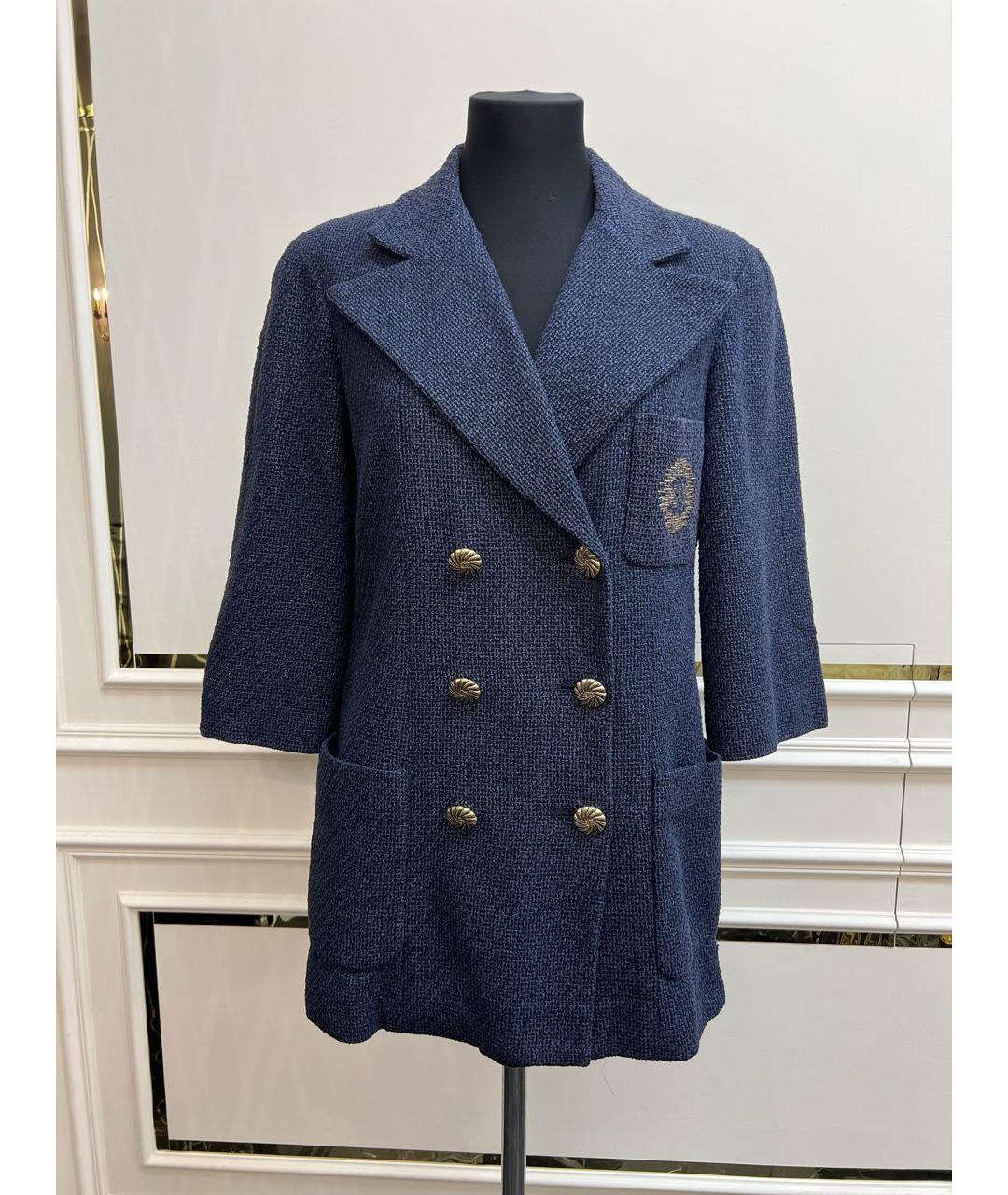 CHANEL Темно-синий жакет/пиджак, фото 9