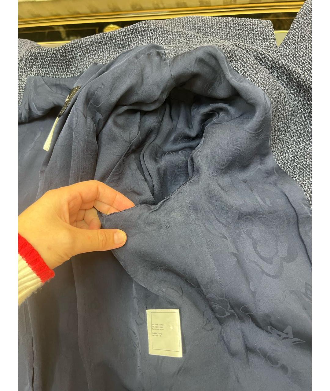 CHANEL Темно-синий жакет/пиджак, фото 5