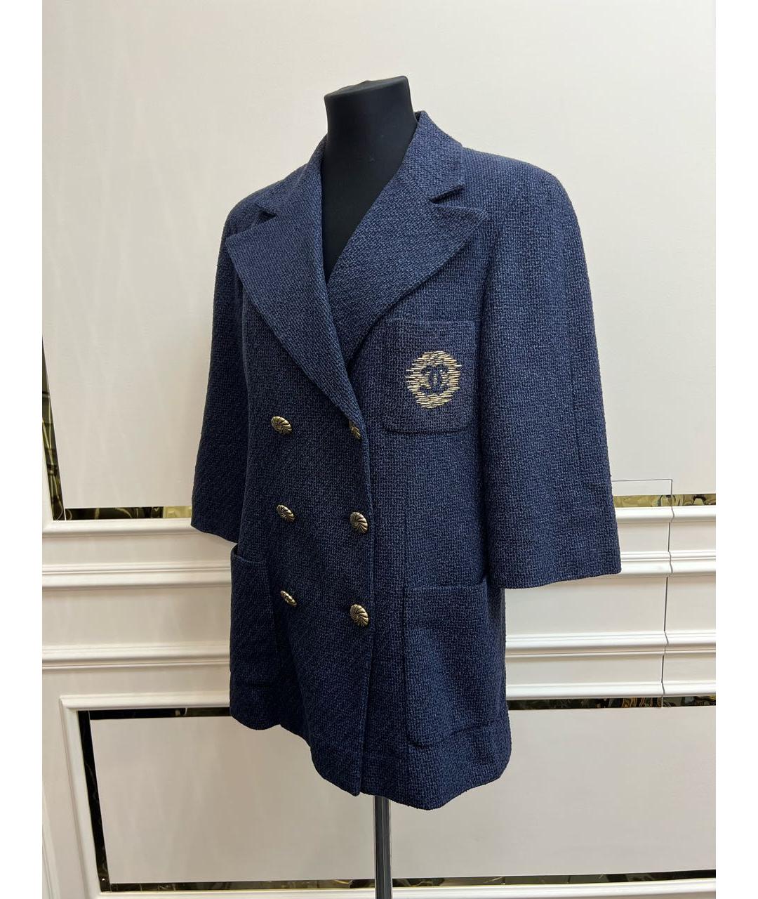 CHANEL Темно-синий жакет/пиджак, фото 4