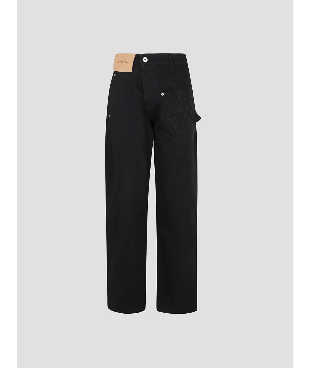 J.W.ANDERSON Черные хлопковые прямые джинсы, фото 6