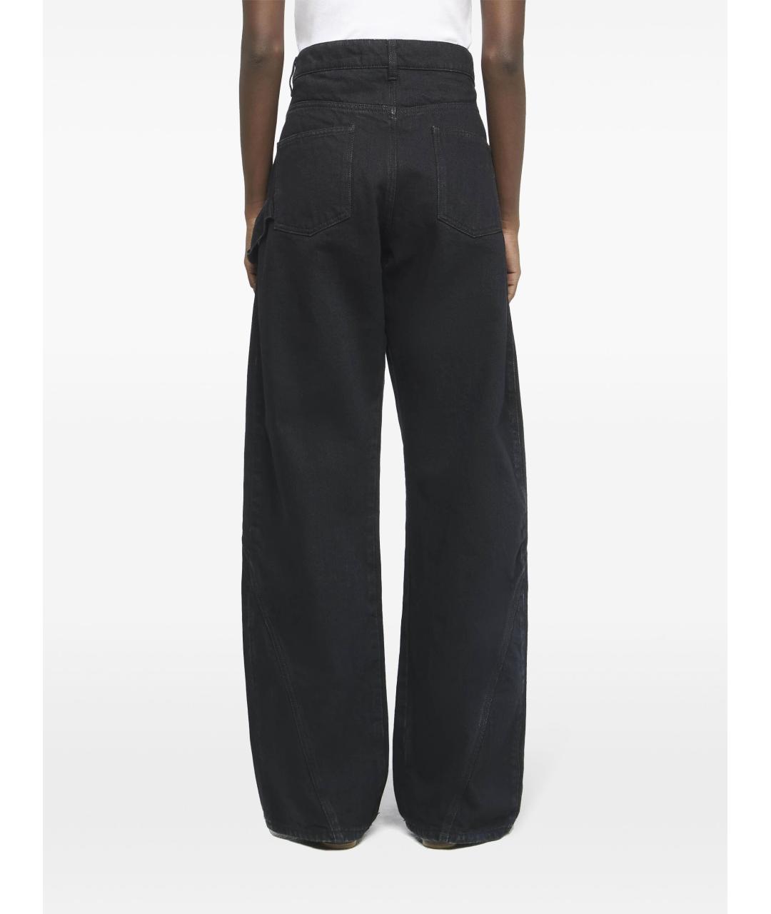 J.W.ANDERSON Черные хлопковые прямые джинсы, фото 5
