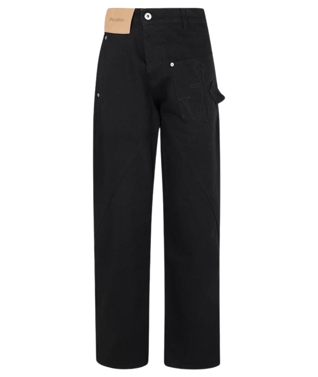 J.W.ANDERSON Черные хлопковые прямые джинсы, фото 1
