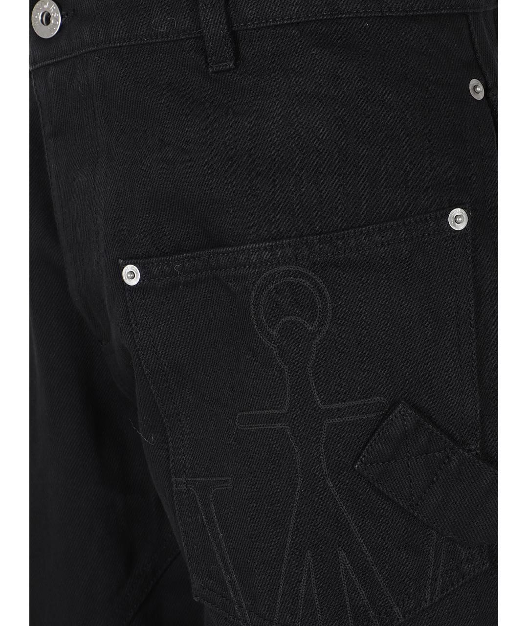 J.W.ANDERSON Черные хлопковые прямые джинсы, фото 2