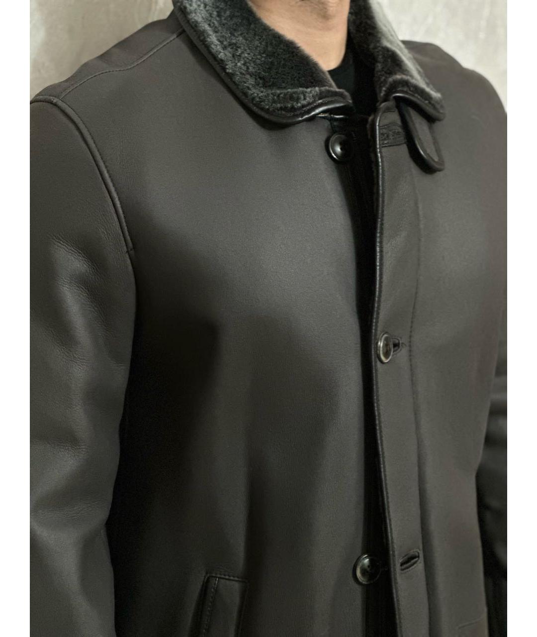 ARMANI COLLEZIONI Антрацитовая дубленка/шуба, фото 4