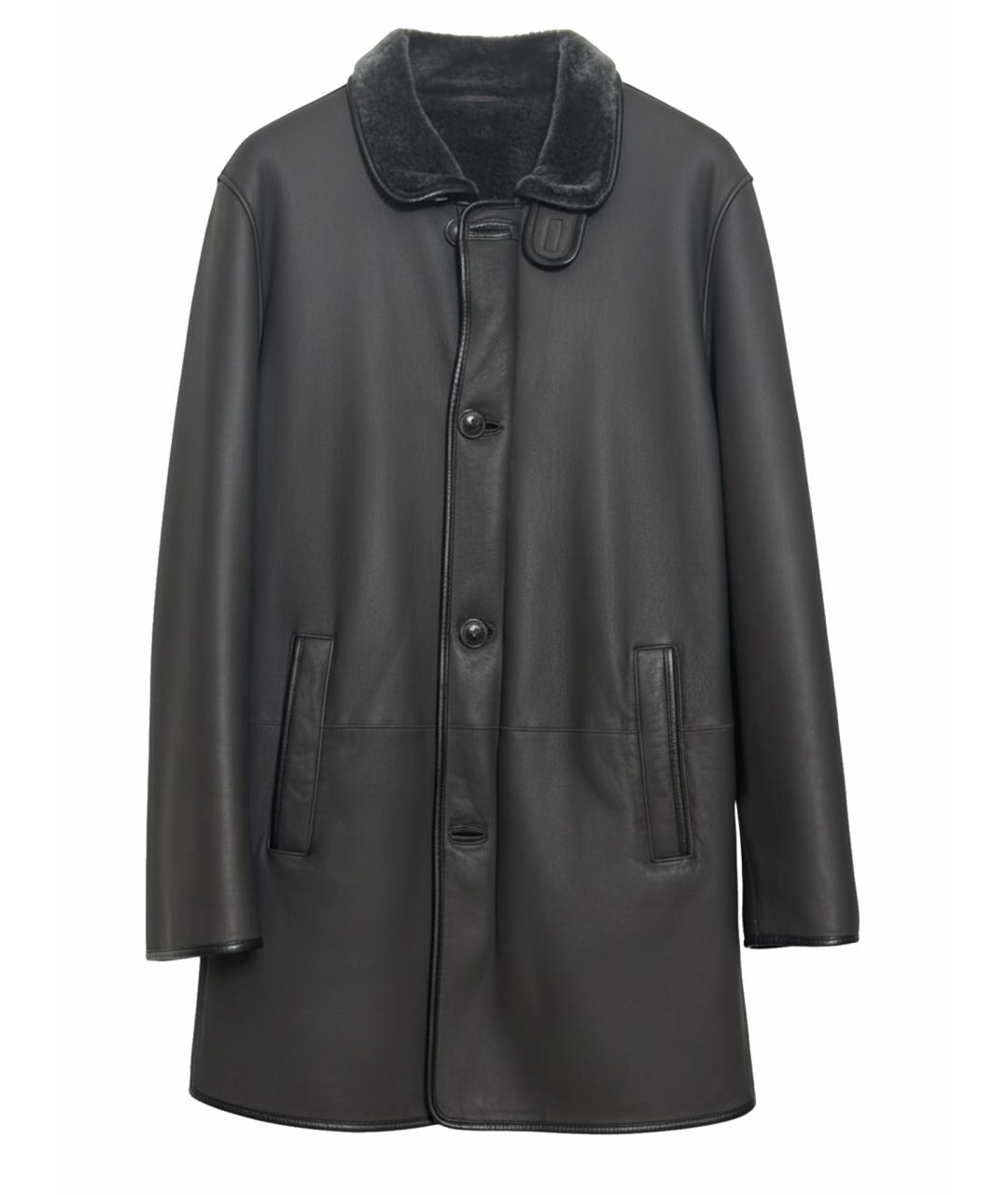 ARMANI COLLEZIONI Антрацитовая дубленка/шуба, фото 1