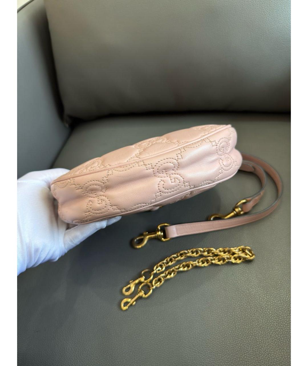 GUCCI Розовая кожаная сумка через плечо, фото 5