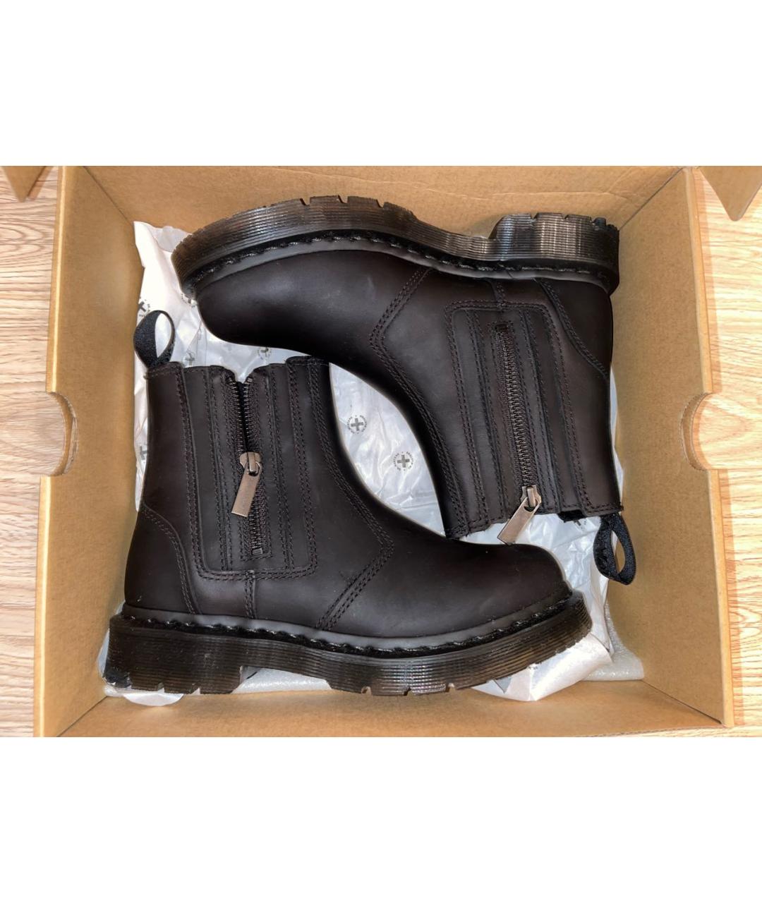 DR. MARTENS Черные кожаные полусапоги, фото 3