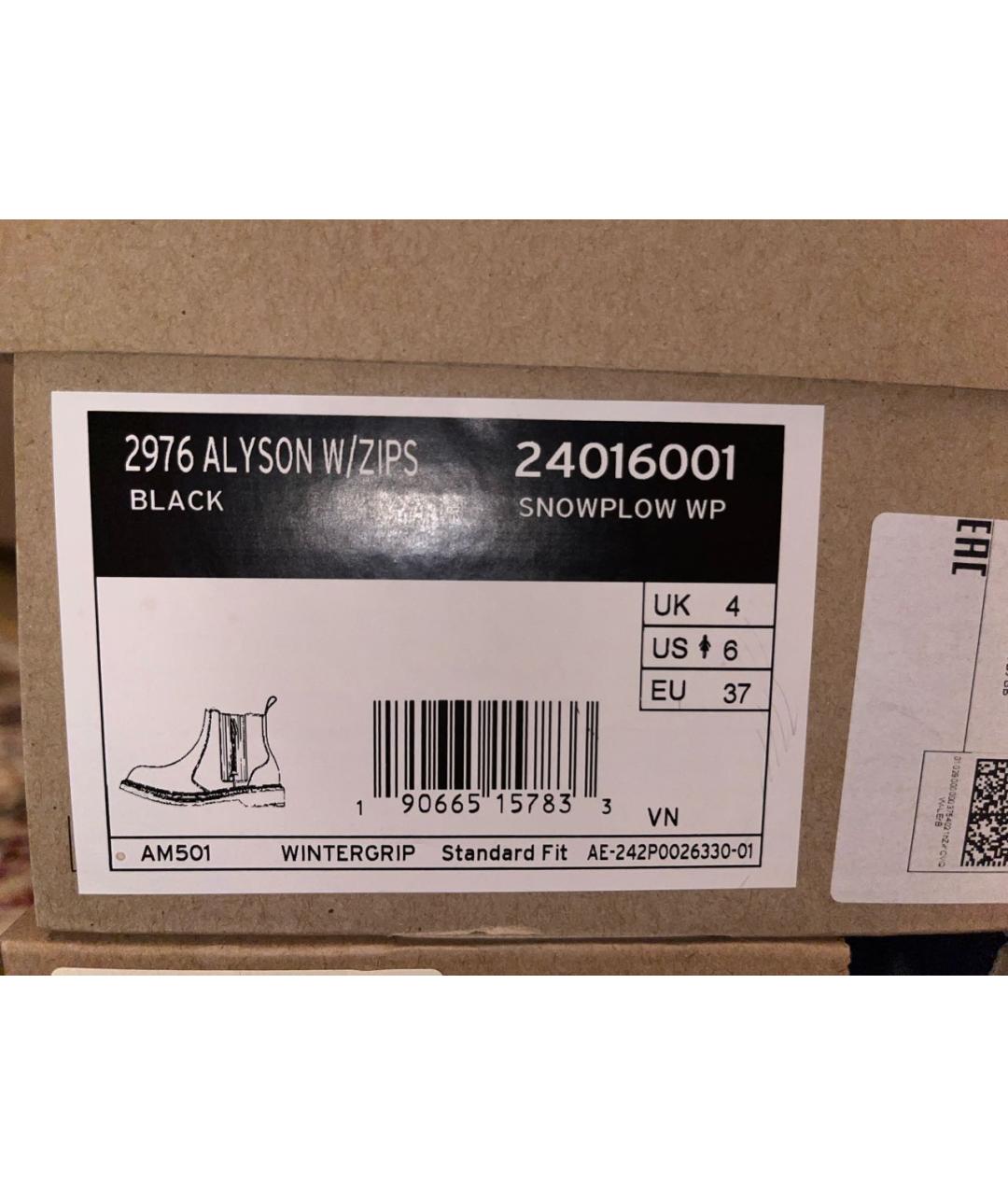 DR. MARTENS Черные кожаные полусапоги, фото 5