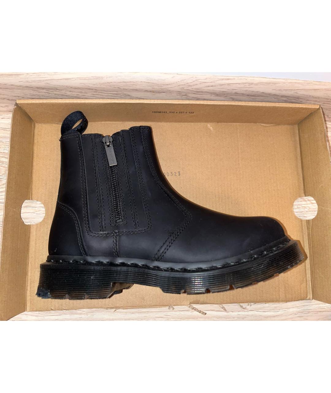 DR. MARTENS Черные кожаные полусапоги, фото 7