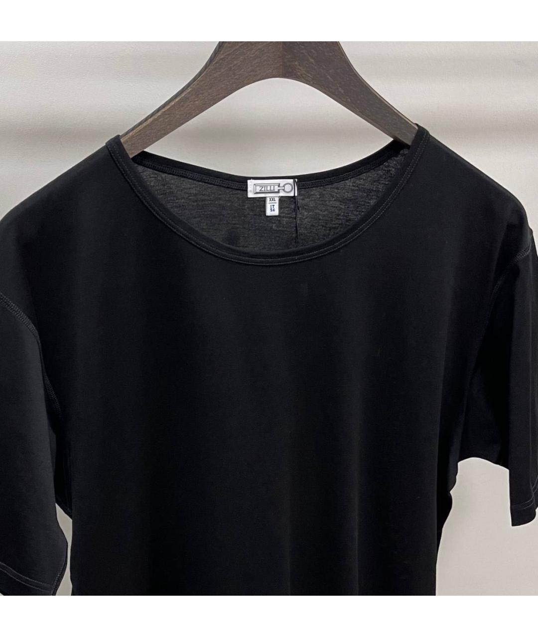 ZILLI Черная хлопковая футболка, фото 2