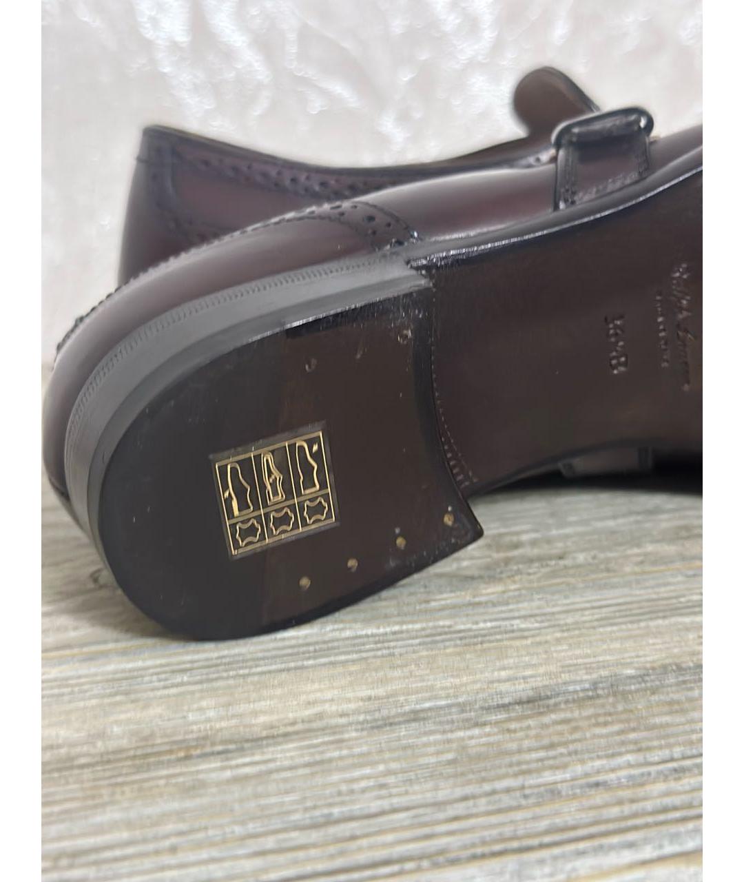 RALPH LAUREN Бордовые кожаные лоферы, фото 6