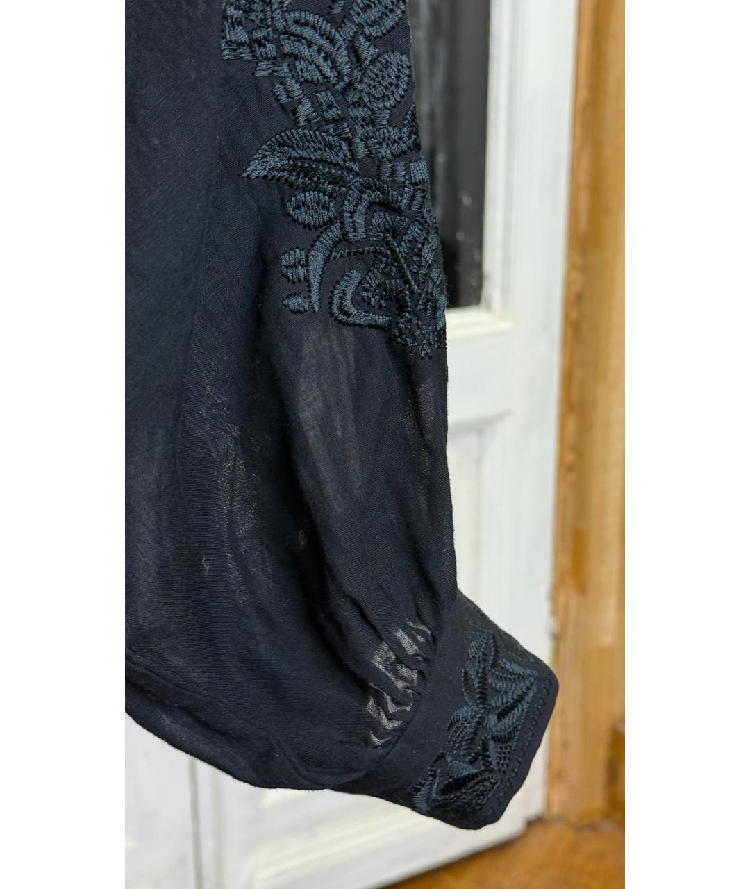 ANN DEMEULEMEESTER Черная хлопковая блузы, фото 5