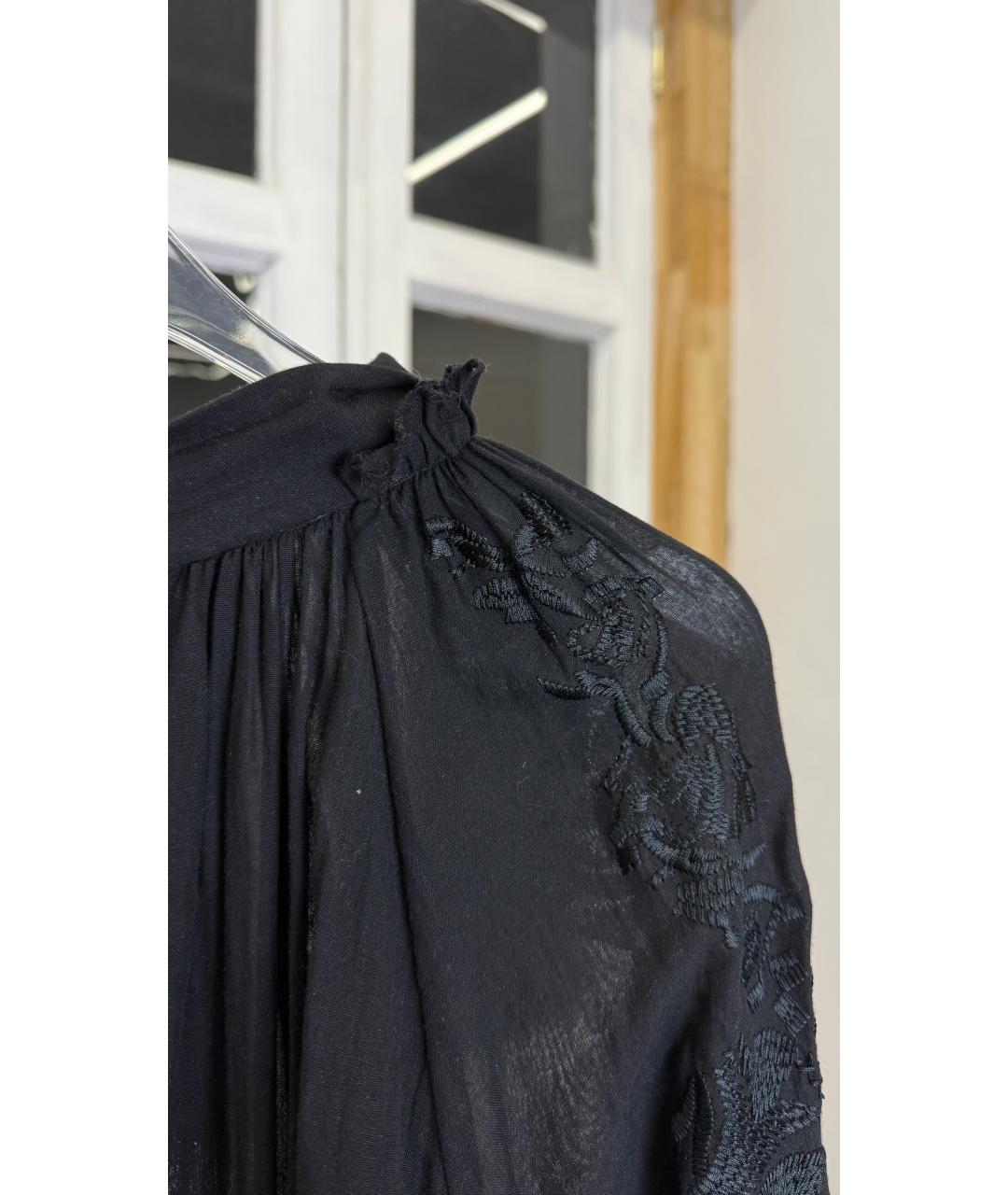 ANN DEMEULEMEESTER Черная хлопковая блузы, фото 4