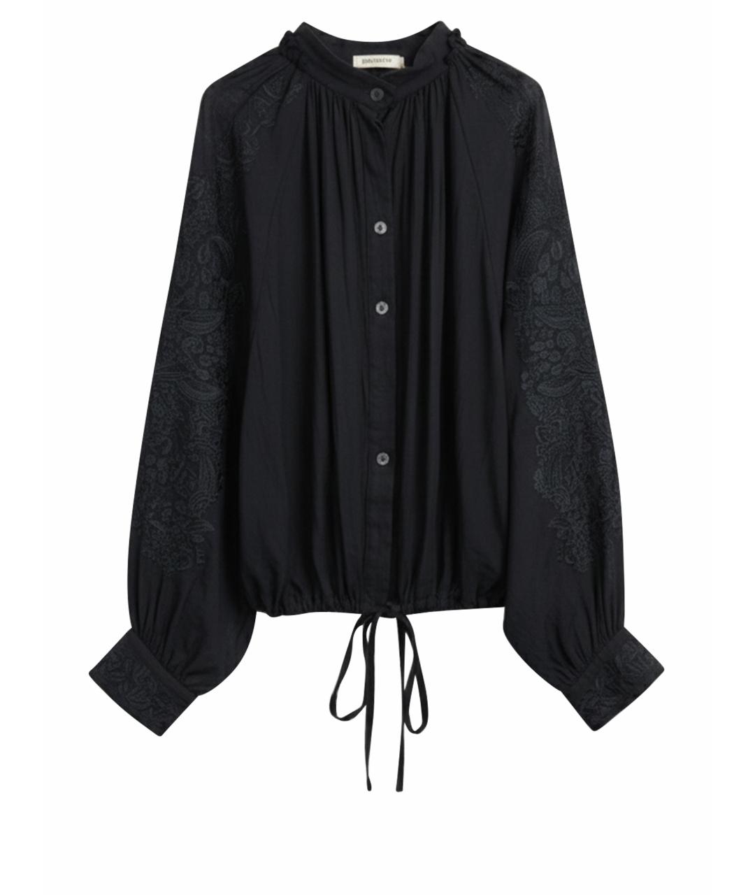 ANN DEMEULEMEESTER Черная хлопковая блузы, фото 1