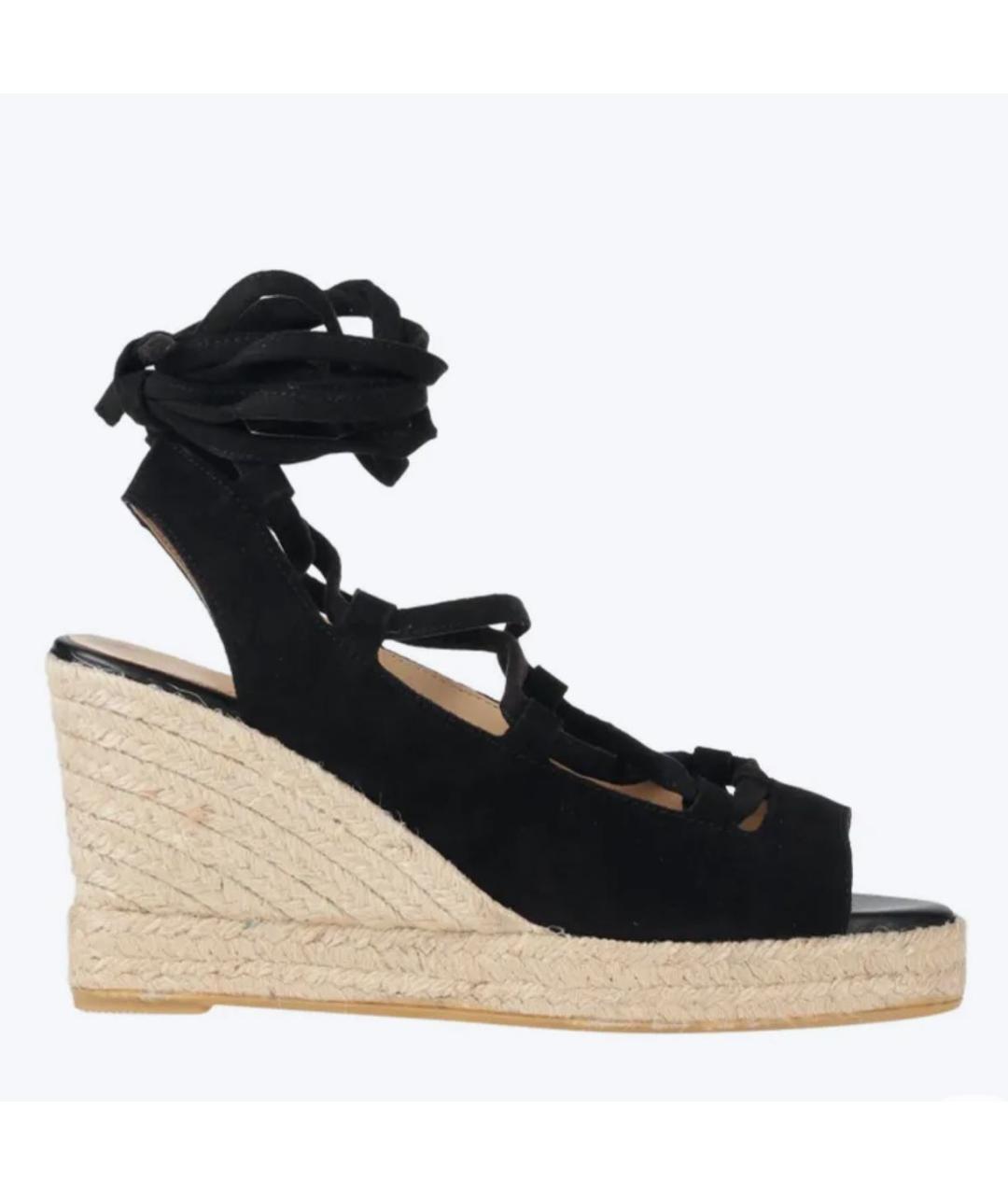 TWIN-SET Черные замшевые босоножки, фото 7