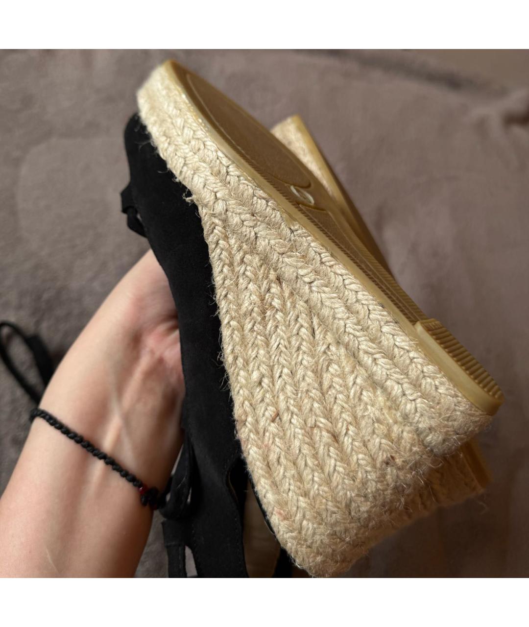 TWIN-SET Черные замшевые босоножки, фото 5