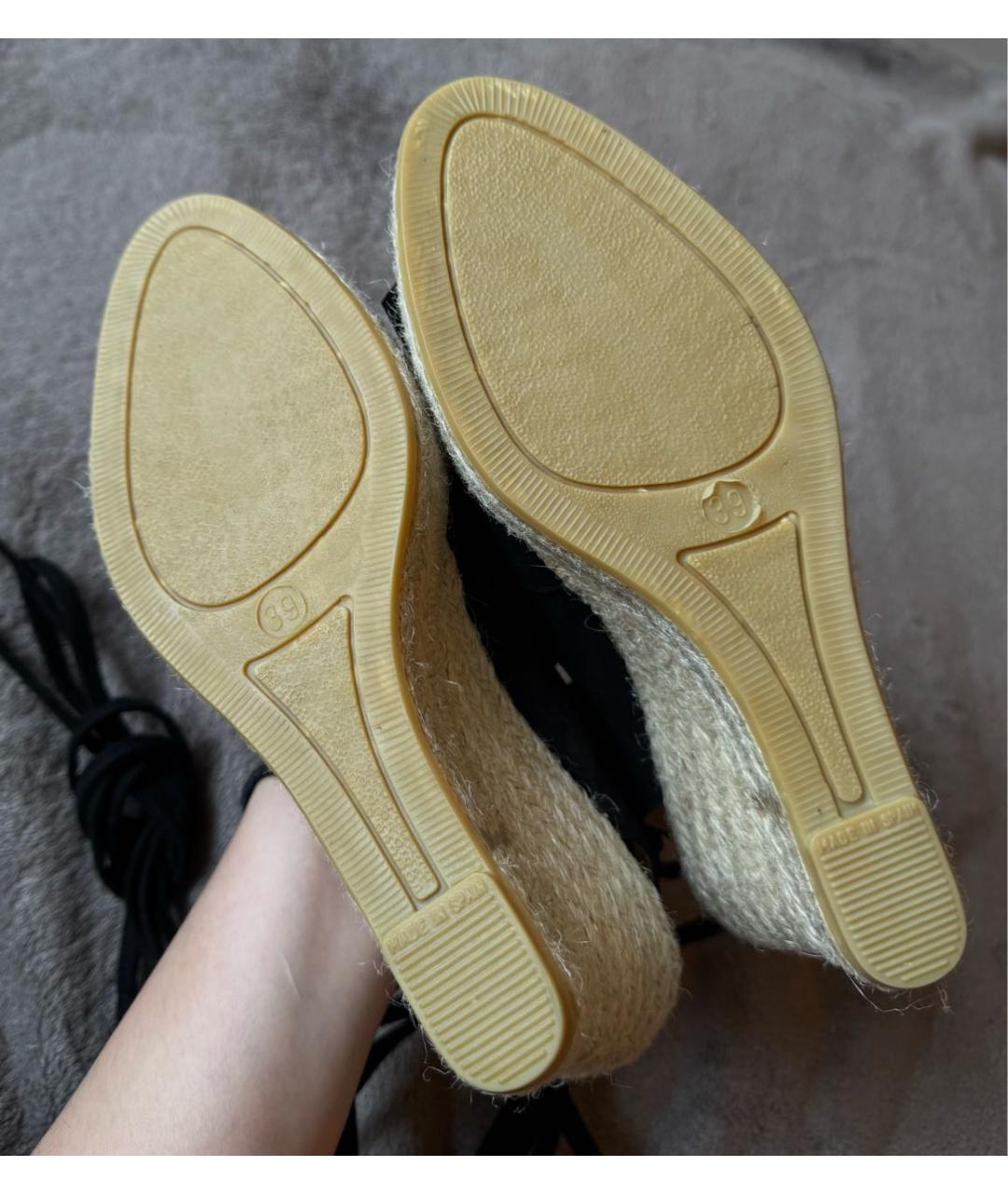 TWIN-SET Черные замшевые босоножки, фото 6