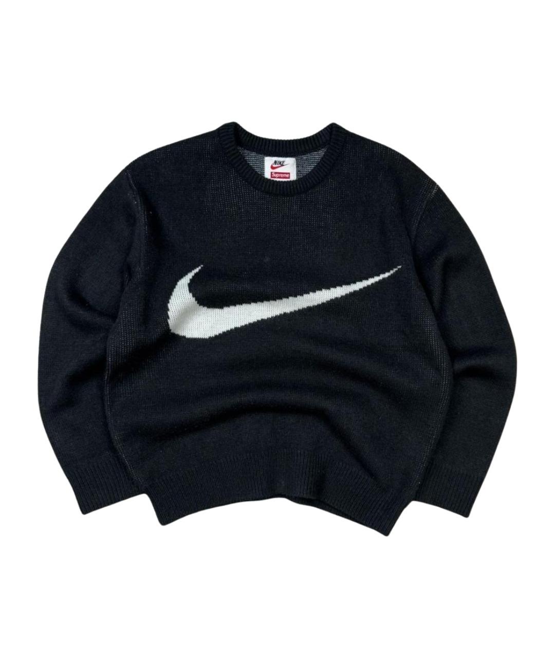 SUPREME Черный шерстяной джемпер / свитер, фото 1