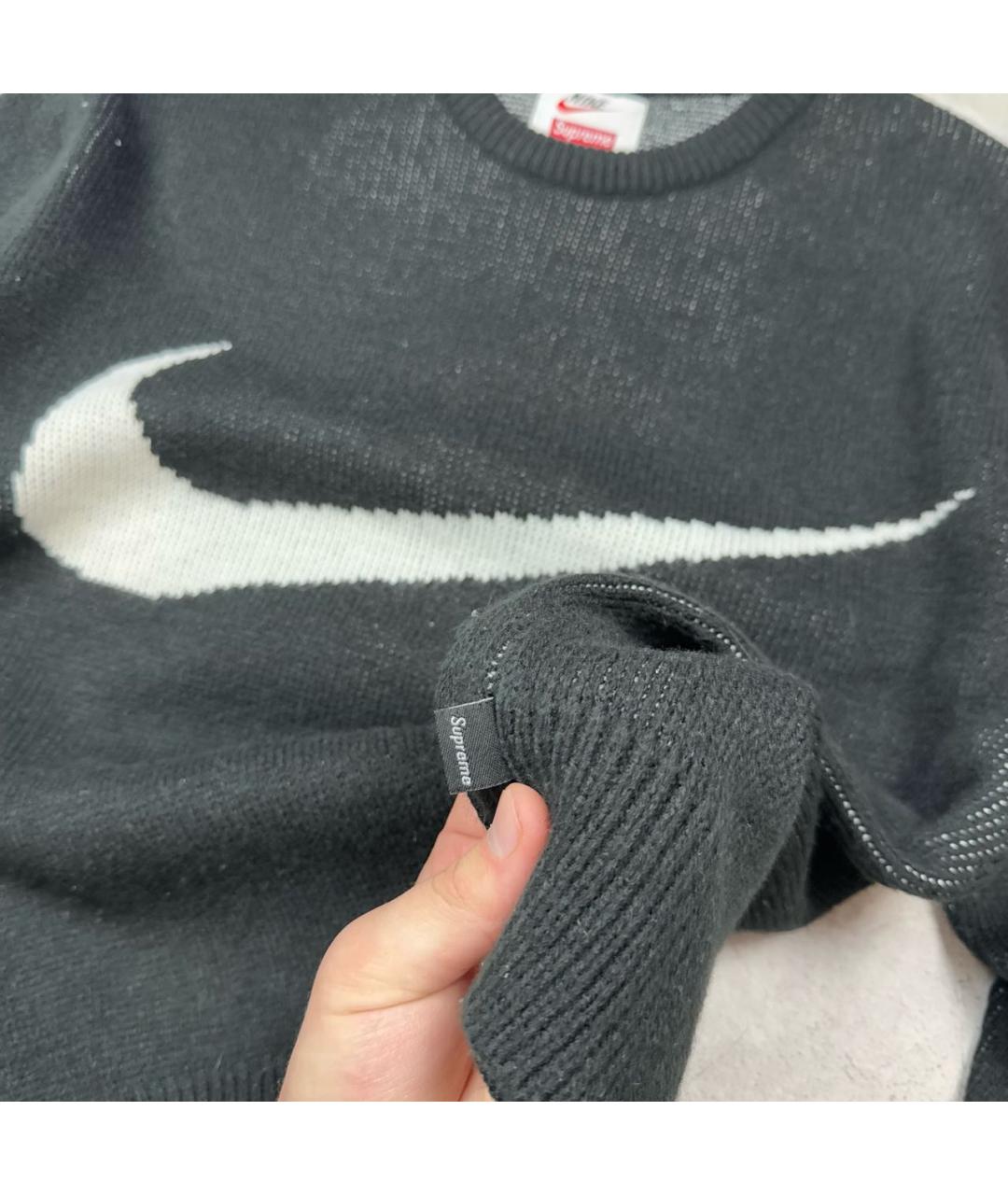 SUPREME Черный шерстяной джемпер / свитер, фото 3