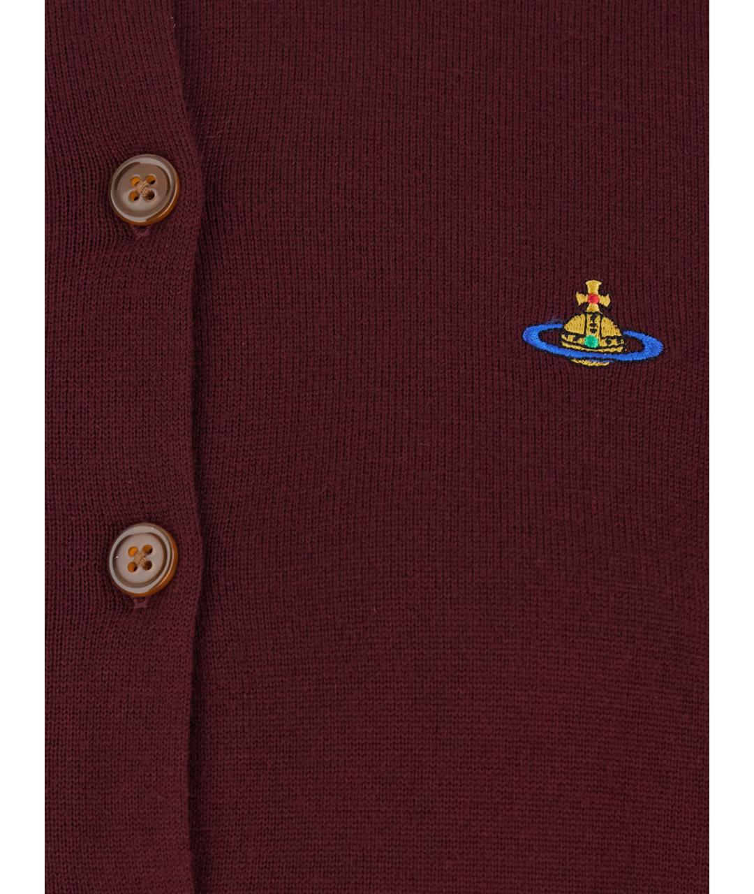 VIVIENNE WESTWOOD Бордовый шерстяной джемпер / свитер, фото 3