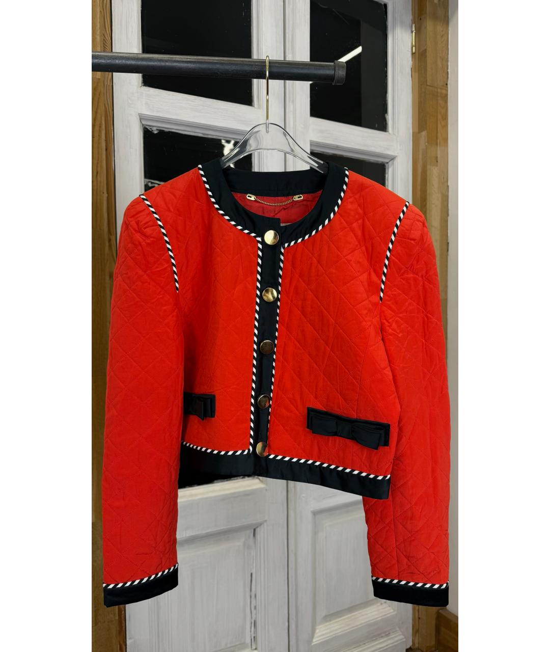 ESCADA Красный шелковый жакет/пиджак, фото 5