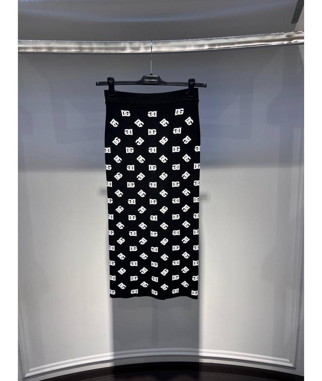 DOLCE&GABBANA Черная юбка миди, фото 4