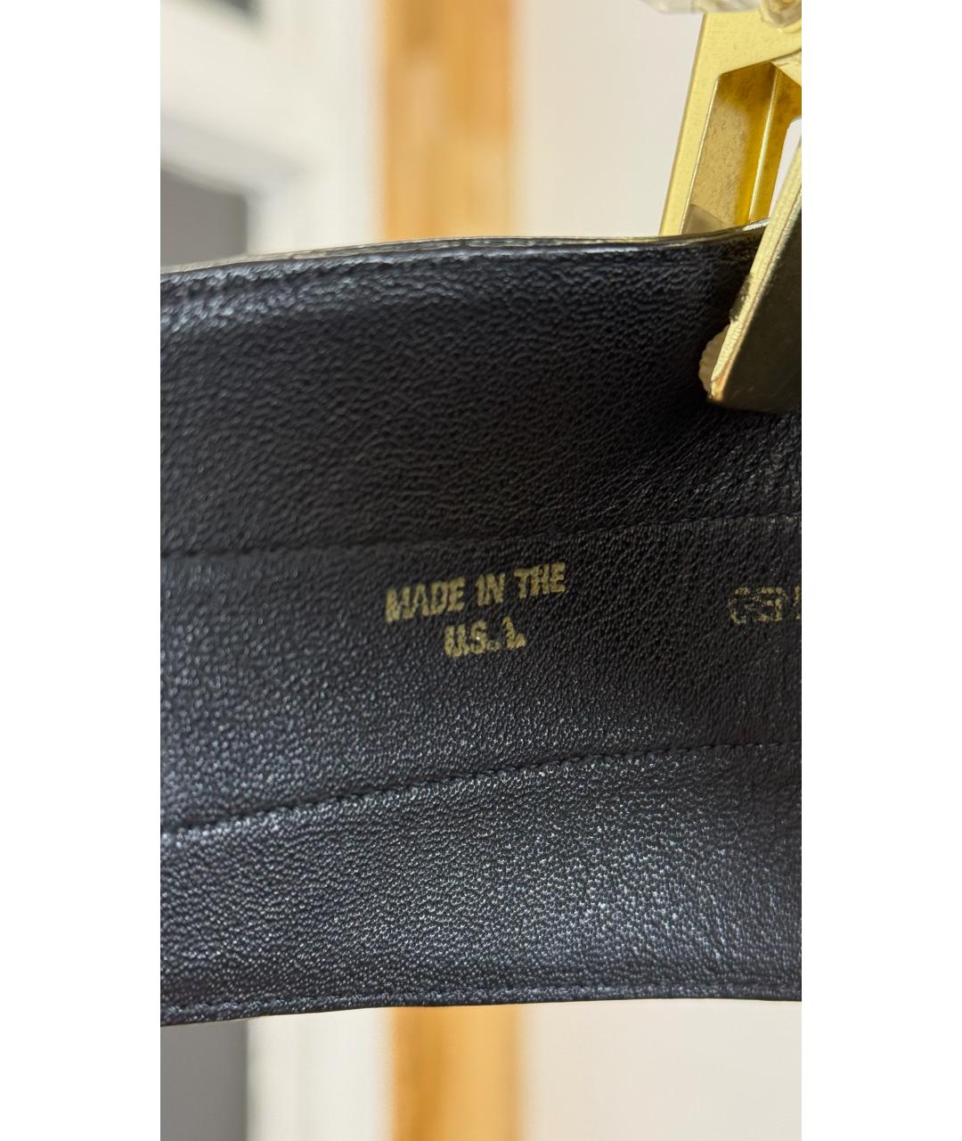 OSCAR DE LA RENTA Черный ремень из лакированной кожи, фото 4