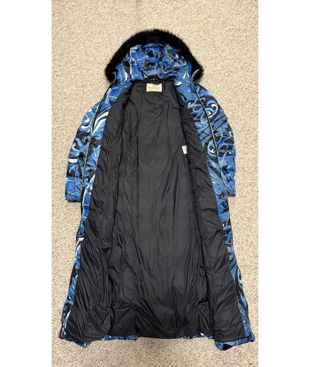 EMILIO PUCCI Синий полиамидовый пуховик, фото 4