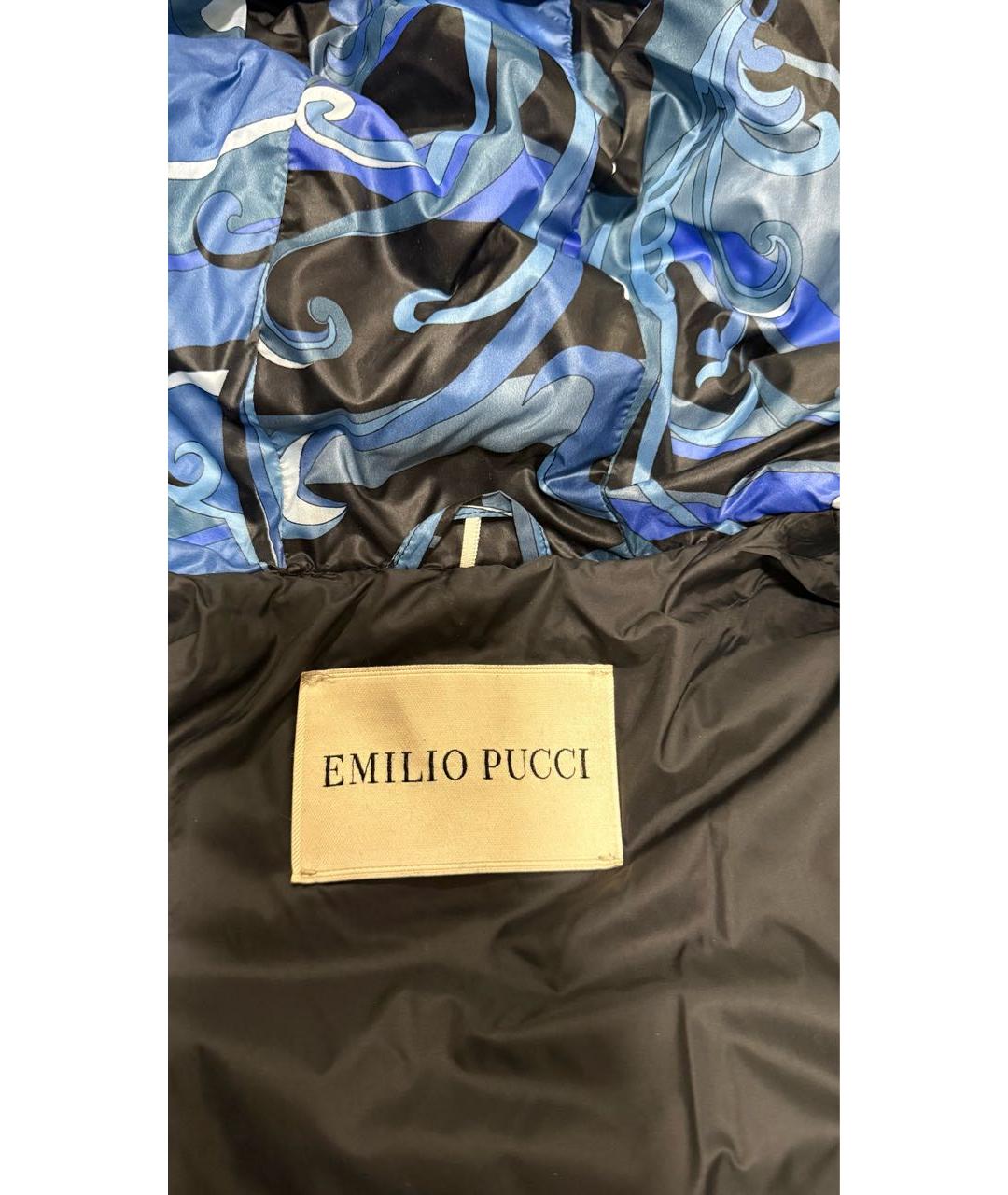 EMILIO PUCCI Синий полиамидовый пуховик, фото 3