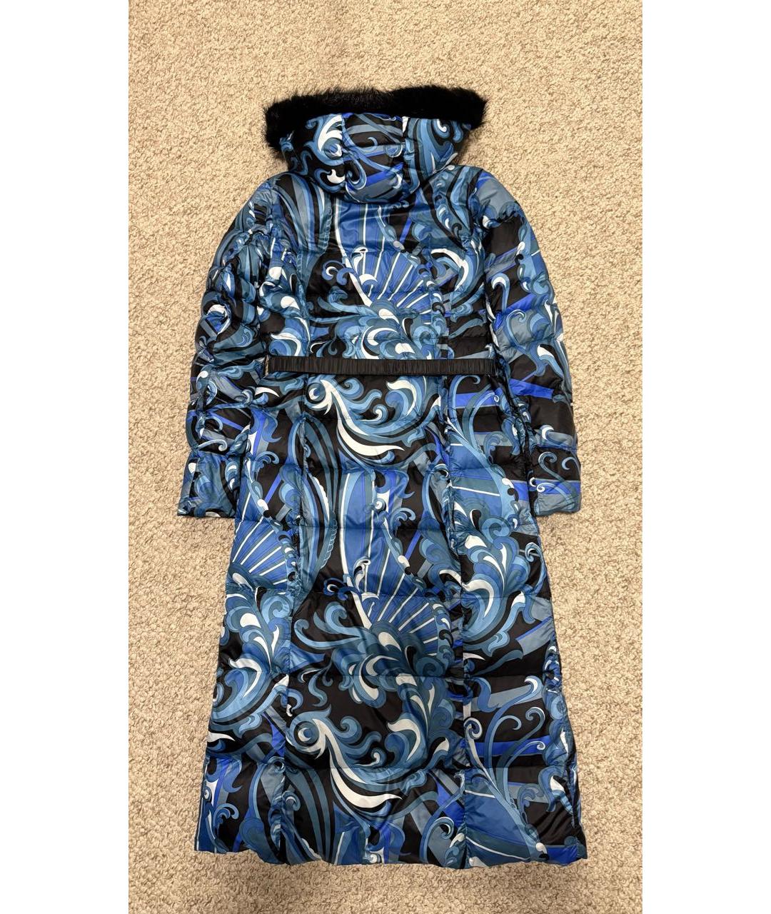 EMILIO PUCCI Синий полиамидовый пуховик, фото 2