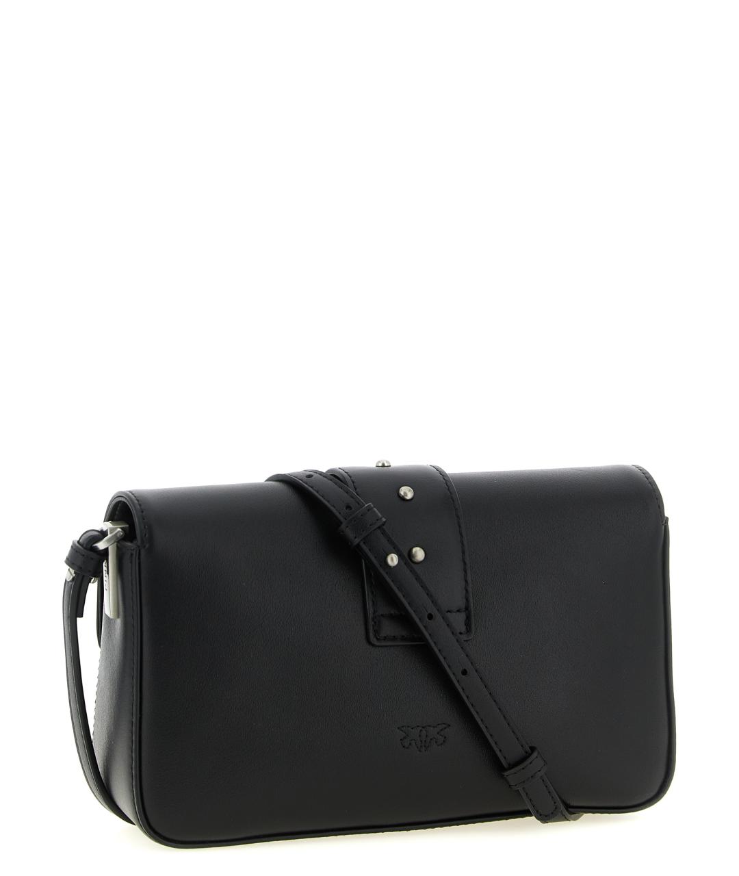 PINKO Черная кожаная сумка через плечо, фото 3